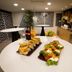 Original Sokos Hotel Lappee in Lappeenranta buffet table with salads, pastries and drinks in a lounge