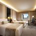 Kempinski Hotel Beijing Yansha Center guest room with twin beds and city view in Beijing