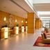 Marriott Downtown at CF Toronto Eaton Centre lobby in Toronto with lounge seating and front desk