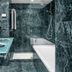 AC Hotels by Marriott La Rioja bathroom with double sinks, bathtub, and walk-in shower in Logroño