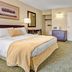 Travelodge by Wyndham Presidio San Francisco guest room with bed, desk, dresser, and wall-mounted TV