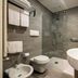 Airport Hotel Bergamo bathroom in Bagnatica with walk-in shower, bidet, toilet and sink