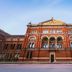 Park International Hotel London historic red-brick facade with ornate arches and central entrance